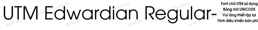UTM Edwardian Regular字体转换